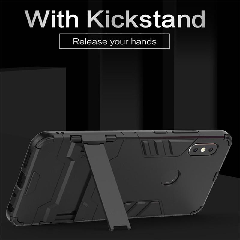 For Redmi 7 Redmi K20 Redmi 6 6 Pro Redmi 5 5 Plus 4X Case Luxury Iron Man Stand Cover Hard Armor TPU Frame Phone Casing