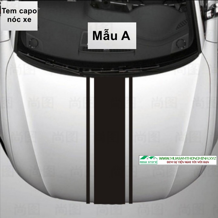 Decan dán Capo Xe Hơi WRC Trang Trí Xe Đẹp Và Cá Tính