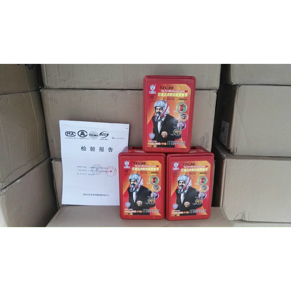 MẶT NẠ PHÒNG KHÓI TZL30   CÓ tem kiểm định- THOÁT HIỂM, PHÒNG NGẠT KHÓI KHI CÓ ĐÁM CHÁY-  BHGT