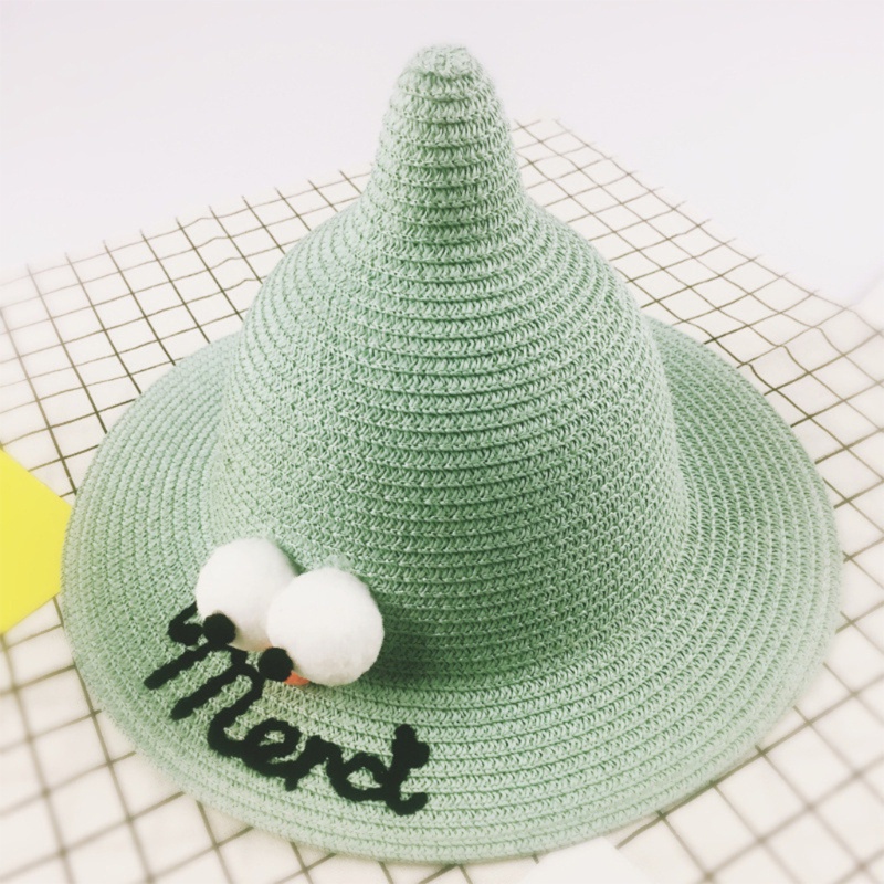 Mũ Rơm Chống Nắng Hình Đôi Mắt To Đáng Yêu Bảo Vệ Cho Bé Gái