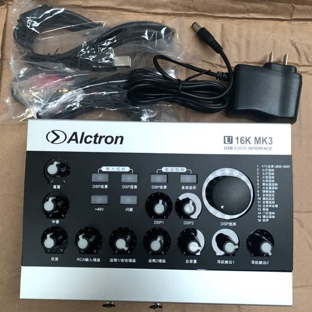 Sound card Thu Âm Livestream chuyên nghiệp Alctron U16 MK3-kèm dây kết nối bh 12 tháng