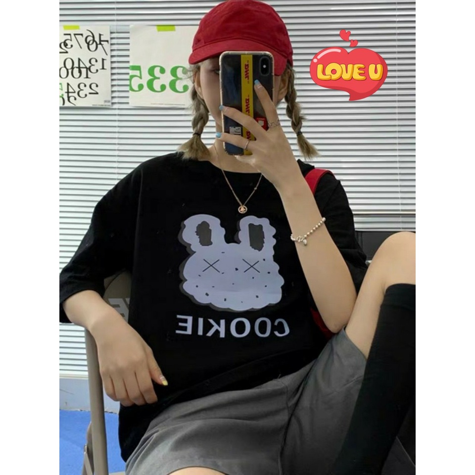 [HÀNG HÈ, KÈM QUÀ XINH] ÁO THUN, ÁO PHÔNG NAM NỮ COOKIE TAY LỠ FORM RỘNG 2 MÀU ĐEN TRẮNG SIÊU IÊU TEENS FASHION