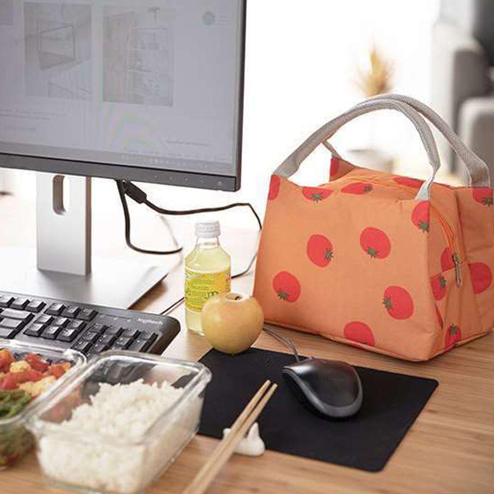 Túi Giữ Nhiệt Đựng Thức Ăn Trưa Họa Tiết Trái Cây Phong Cách Hàn Quốc Cho Nam Và Nữ