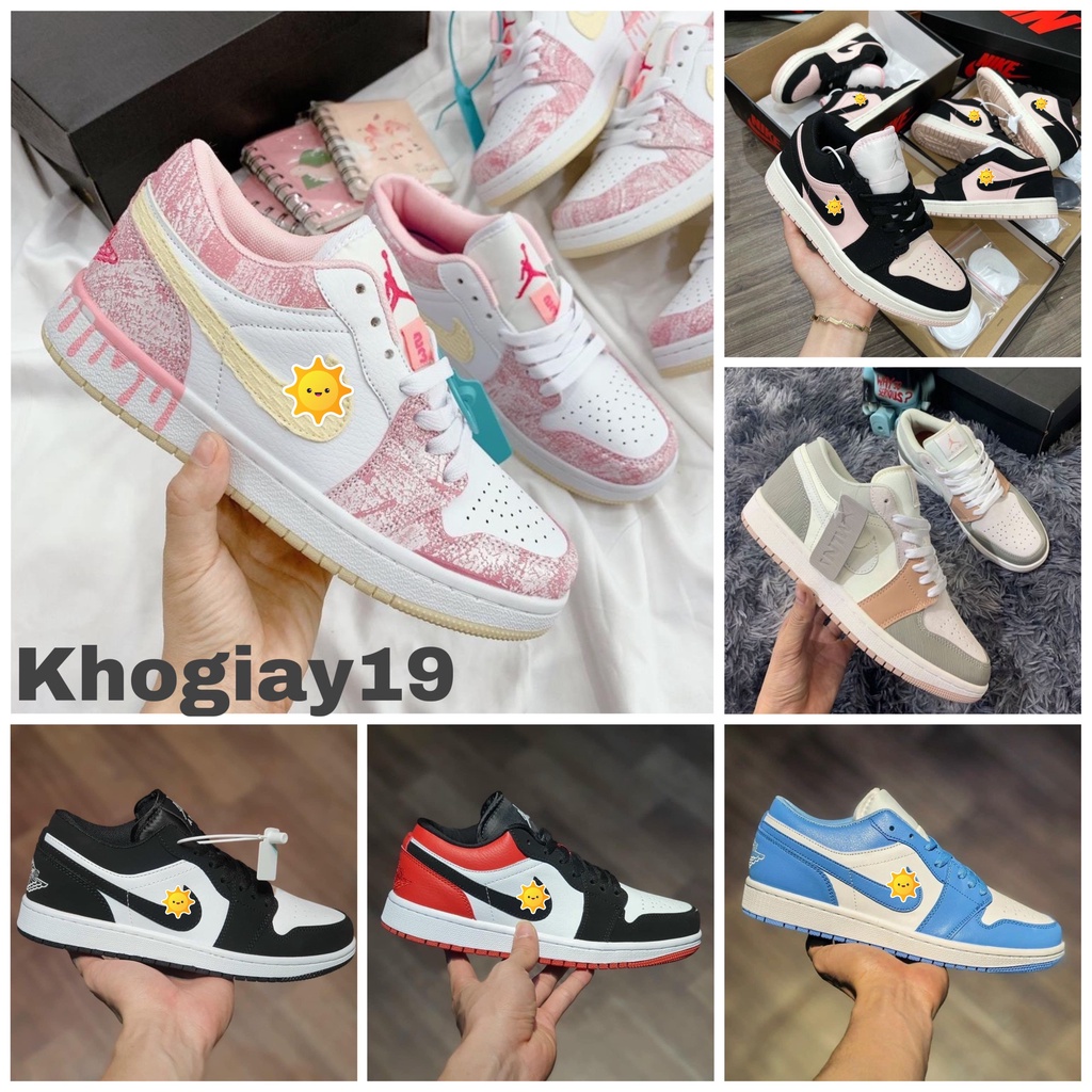 Giày thể thao jordan 1 cổ thấp, Giày thể thao Jd1 thấp cổ, jodan low các màu hot nhất Full Size 36 - 43  [Full Bill Box]