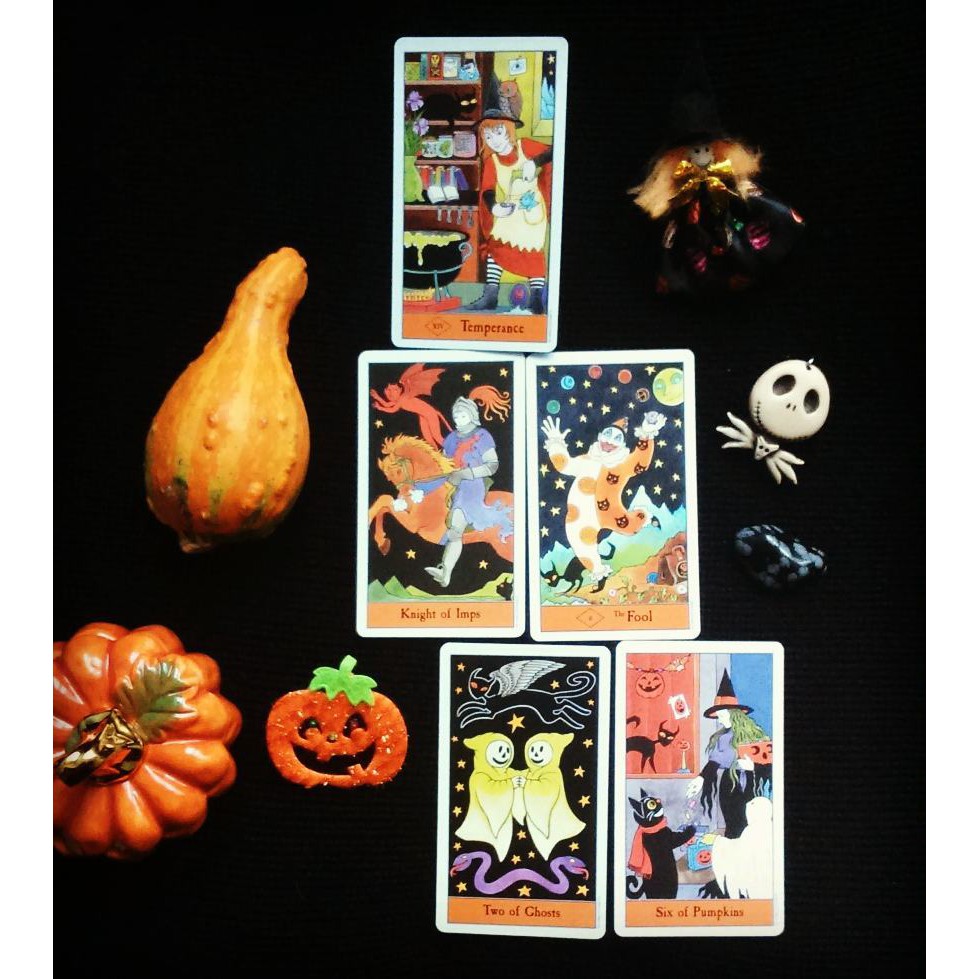 Bộ Bài Halloween Tarot - Bookset Edition (Mystic House Tarot Shop) - Bài Gốc Authentic Chính Hãng 100%