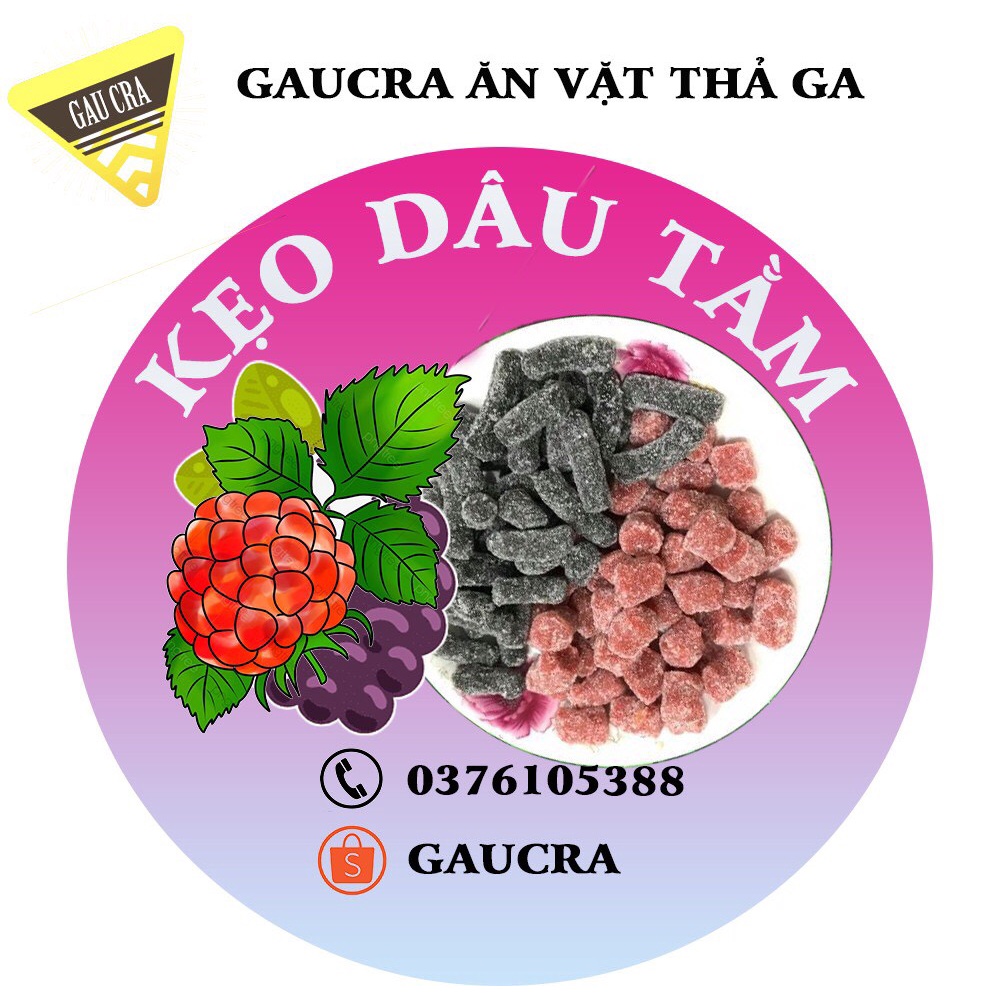 Kẹo dâu tằm 500g GAUCRA, ô mai dâu tằm ngọt dẻo thơm ngon, đồ ăn vặt Hà Nội KDT061