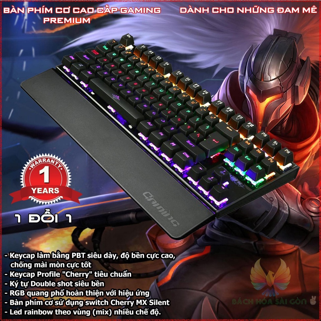 Bàn Phím Cơ Cao Cấp, Bàn phím cơ loại ngắn 60 Swift - H29 Gaming Pro dành cho game thủ, văn phòng - 7 cấp độ đèn led RGB