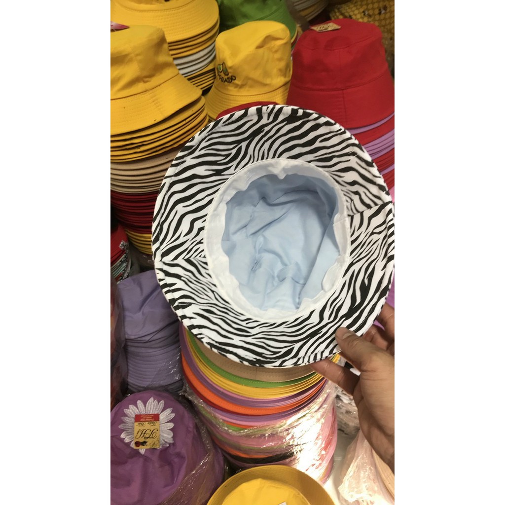 Mũ Bucket Bò sữa &amp; Ngựa vằn siêu hot - Nón tai vành cotton thoáng mát