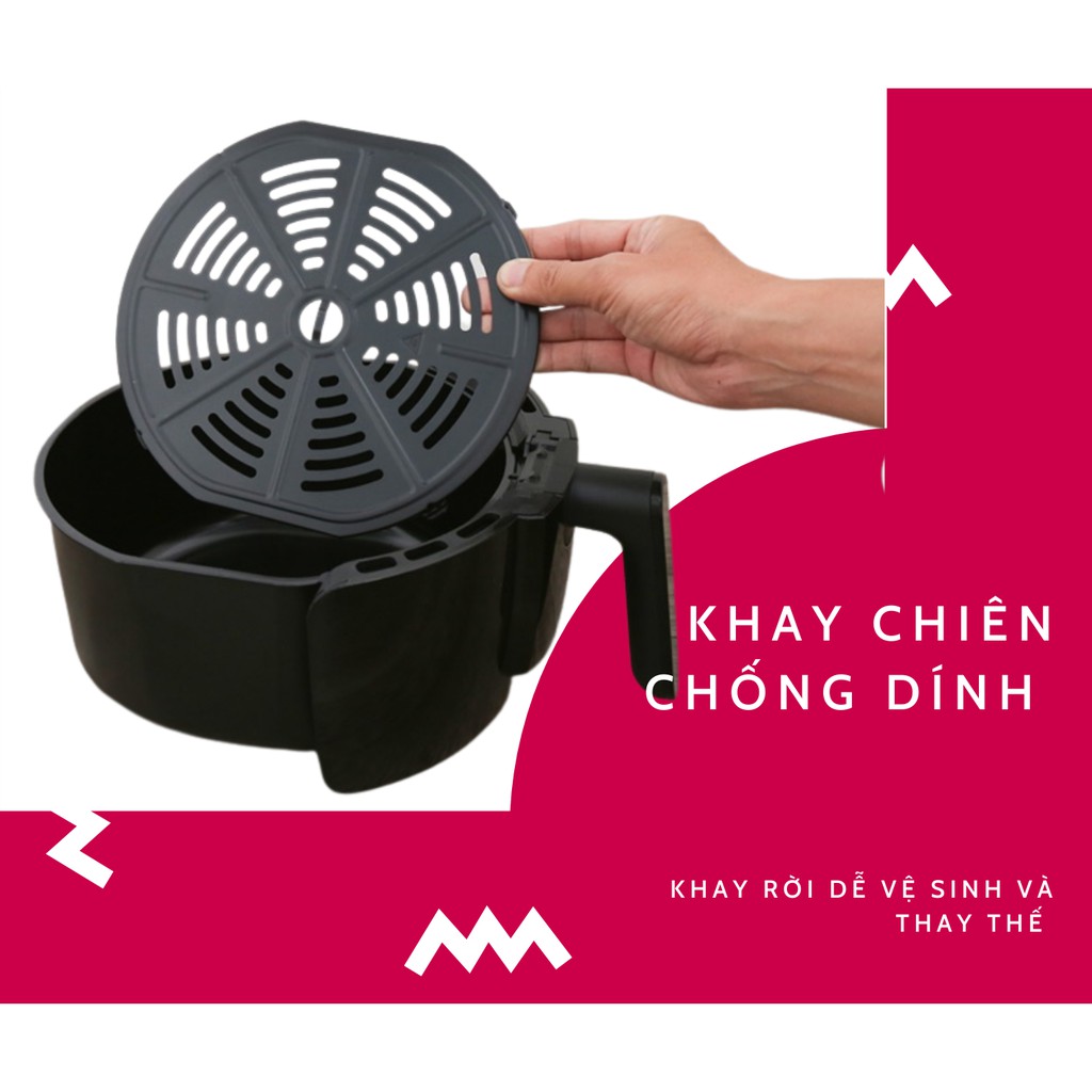 [Mã ELHADEV giảm 4% đơn 300K] Nồi Chiên Không Dầu Mishio MK01 New 3.8L