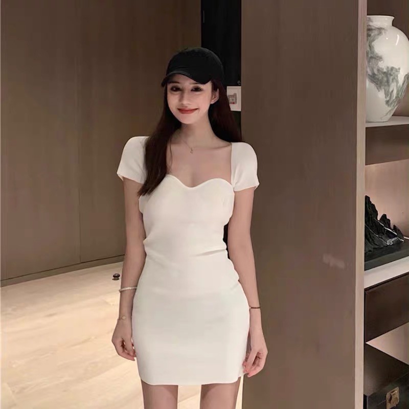 Váy Body Cổ Vuông Đầm Dáng Ôm-Hàng Loại 1-V05 | BigBuy360 - bigbuy360.vn