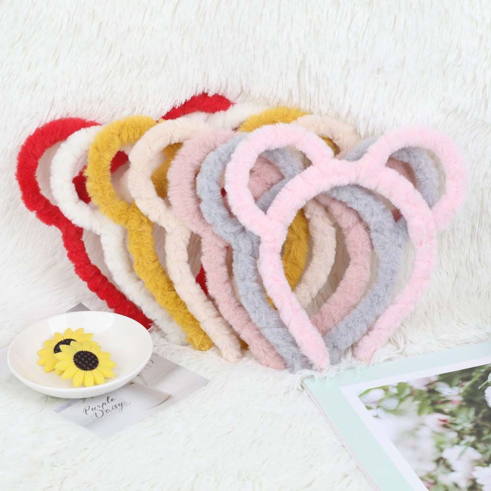 Băng đô tai chuột Mickey phối lông nhung xinh xắn phong cách thời trang hàn quốc cho nữ