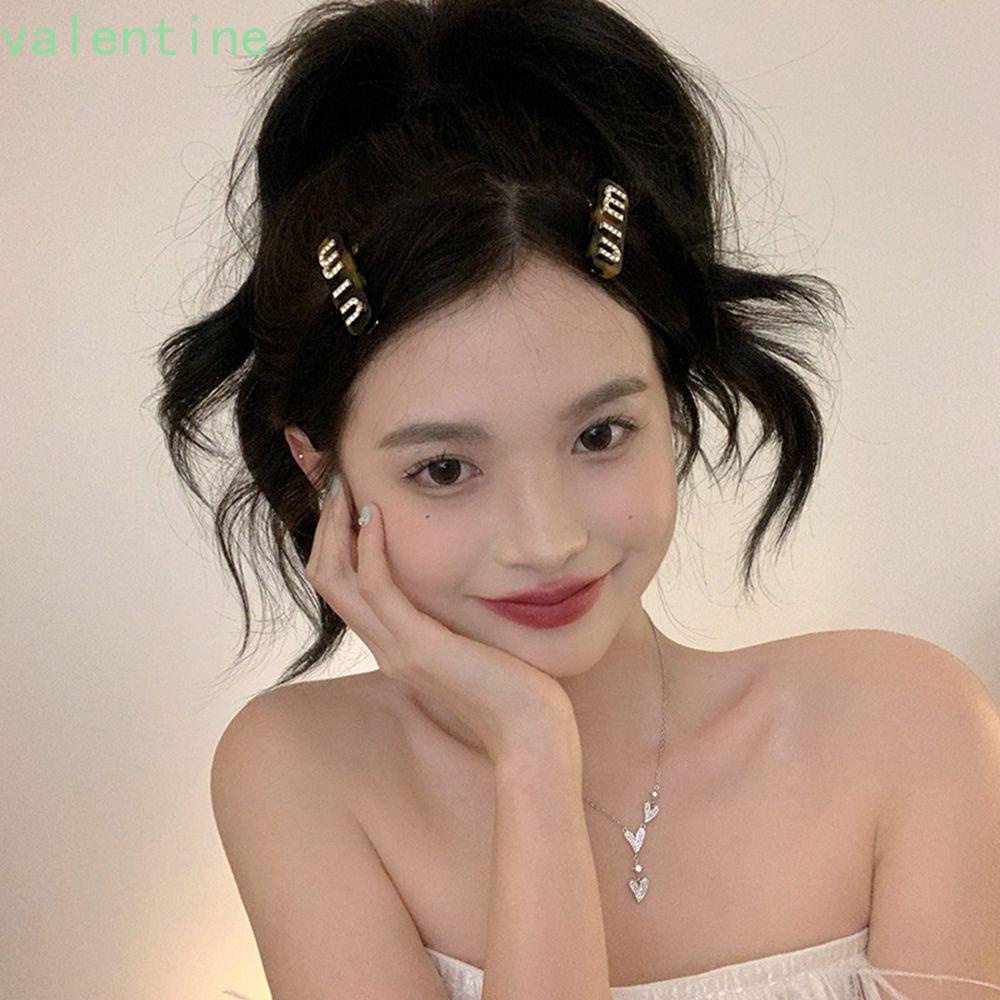 Kẹp Tóc Mỏ Vịt Màu Hổ Phách In Chữ MIU Dễ Thương Cho Bé Gái AVALENTINE