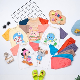 Bộ thun cộc tay in hình nhân vật hoạt hình cho bé trai bé gái hàng minky mom. Bé 9-32kg. MMCT16 Shop-Mẹ-Rùa