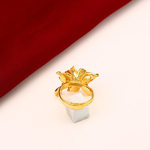 Nhẫn Nữ Mạ Vàng 24K, Phong Cách Bông Hoa Sang Trọng, Quý Phái - XPN43