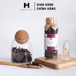 Trà Hoa ATISO Đỏ HIBISCUS Từ Thiên Nhiên Hỗ Trợ Giảm Cân Đẹp Da Cải Thiện Hệ Tiêu Hóa Hemilys Tea Chai 50g