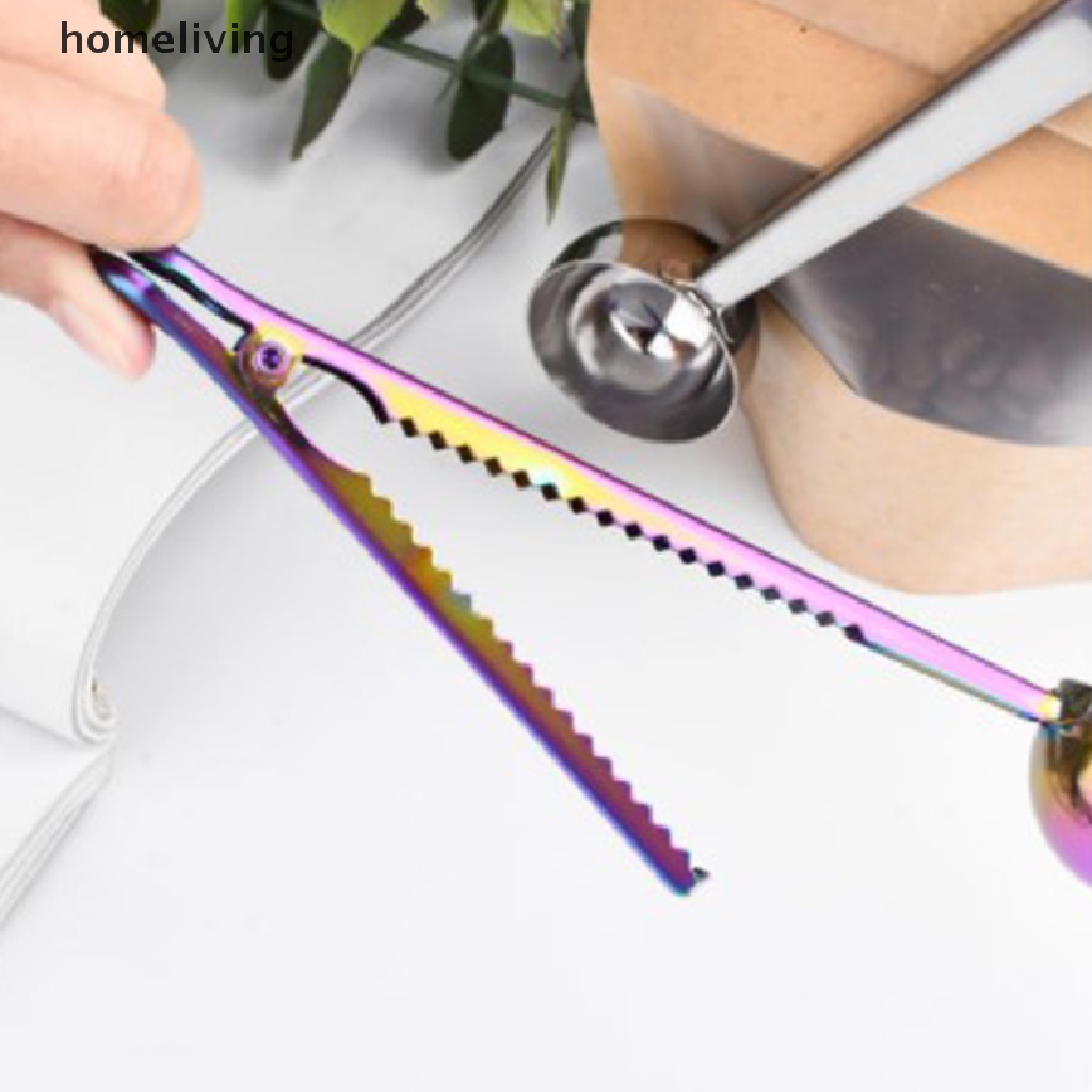 Kẹp Niêm Phong Muỗng Cà Phê Hai Trong Một Bằng Thép Không Gỉ Trang Trí Nhà Bếp Quán Cà P