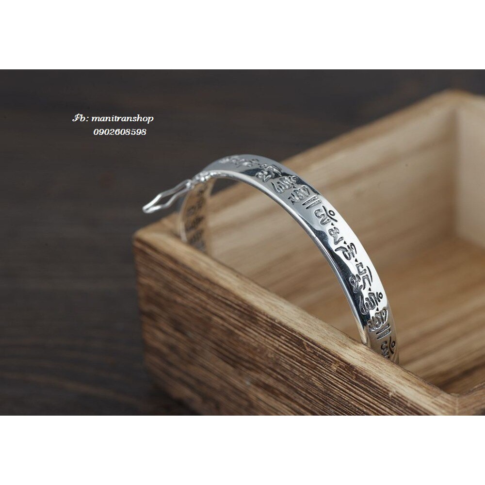 Vòng Tay Khắc Om Mani Padme Hum Tiếng Phạn VT370