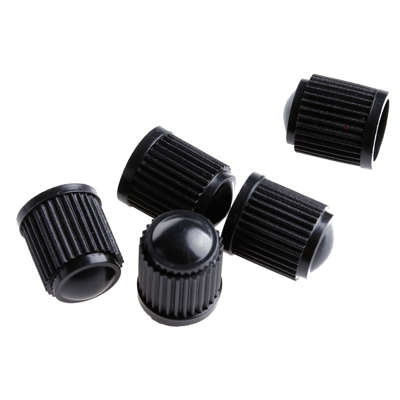 Set 100 nắp nhựa màu đen dùng đậy van bánh xe hơi/ xe máy/ xe đạp