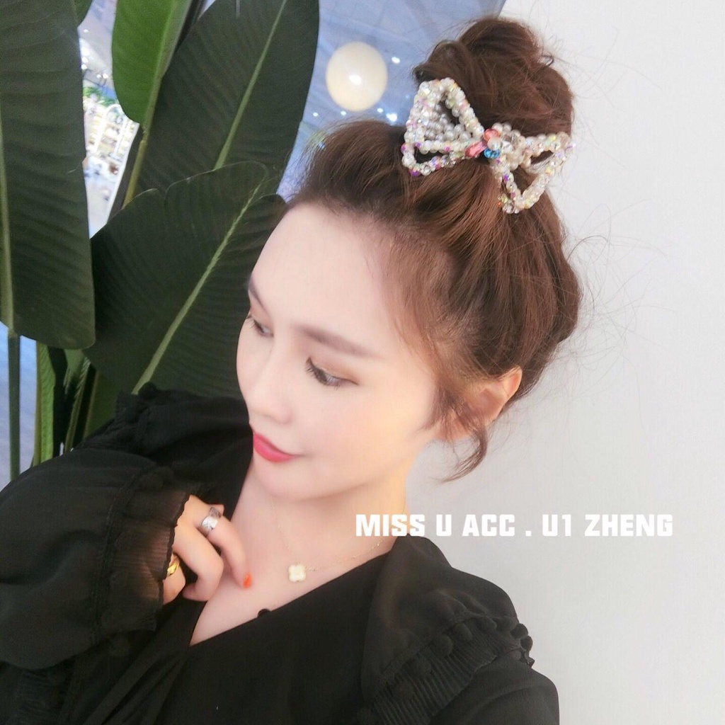 Dây Buộc Tóc Cao Su Đính Đá Đơn Giản Phong Cách Nhật Hàn Cho Nữ