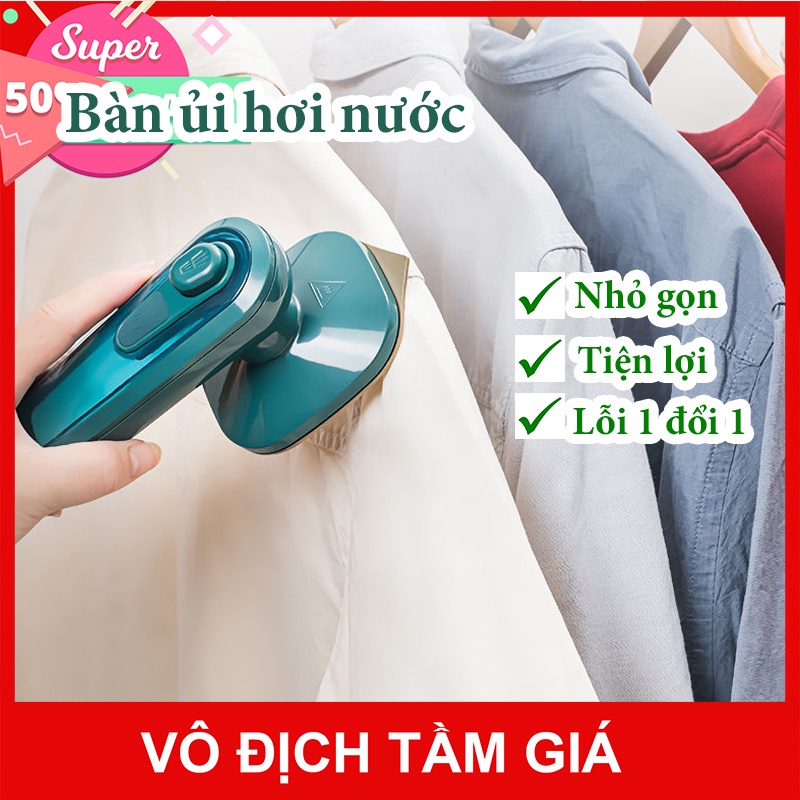 Bàn ủi hơi nước cầm tay mini, bàn là hơi nước mini du lịch 33w nhỏ gọn tiện dụng, bảo hành 12 tháng