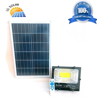 Đèn Năng Lượng Mặt Trời 60w Vỏ Nhôm Sáng Nguyên Đêm