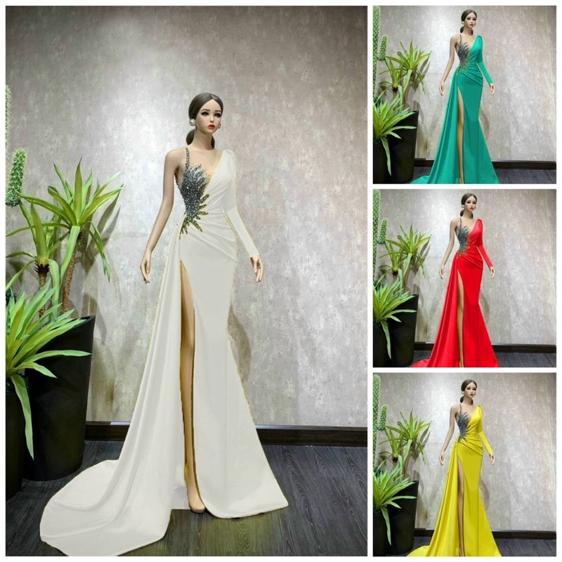Đầm maxi body dạ hội kết cườm cao cấp TRIPBLE T DRESS - MS155Y- Size S/M/L
