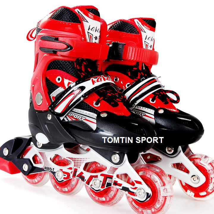 Giày trượt patin trẻ em Kakala tặng bảo hộ chân tay, có đèn led, quà tặng năm mới và sinh nhật Tomtin Sport