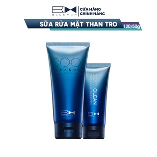 Sữa Rửa Mặt Cho Nam BLUEMAN Than Hoạt Tính - Dành Cho Da Mụn Cám, Mụn Đầu Đen 120g