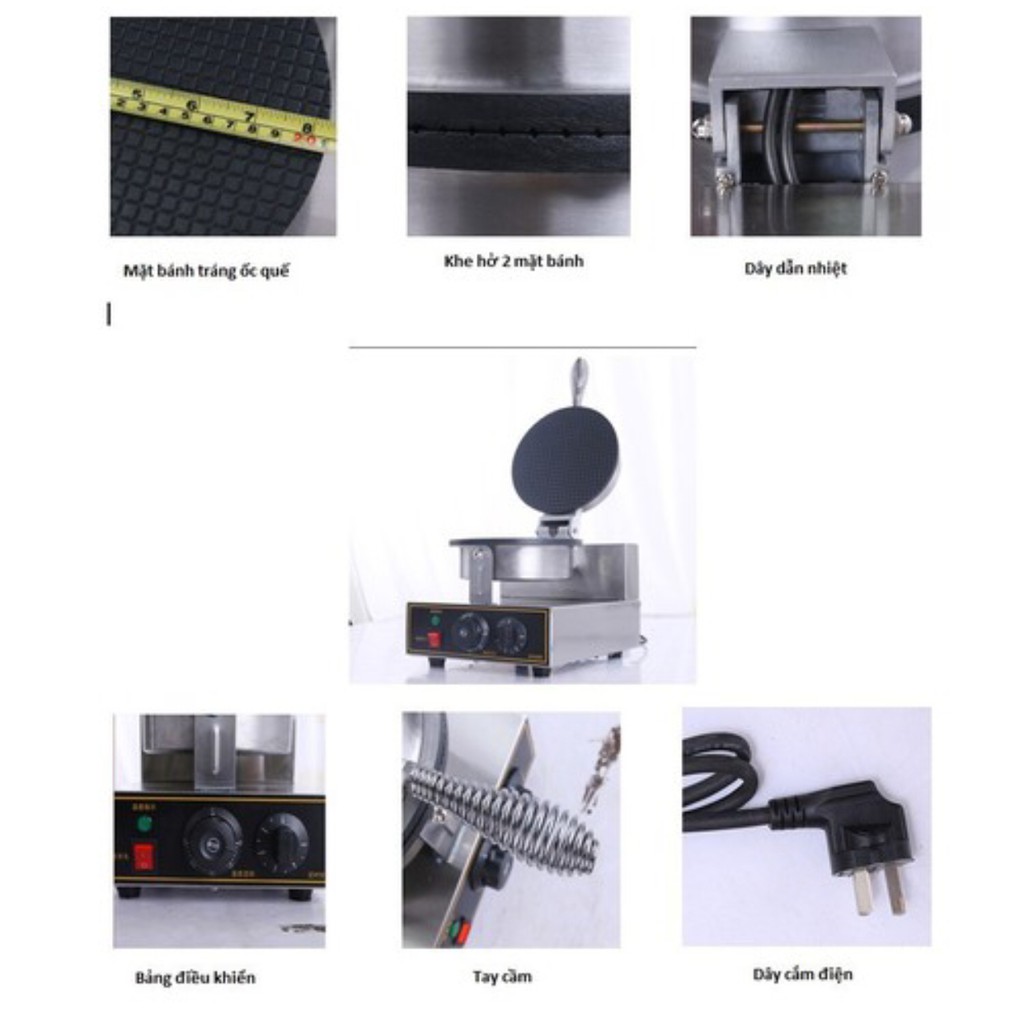 [Mã ELHADEV giảm 4% đơn 300K] MÁY LÀM BÁNH ỐC QUÊ, BÁNH KEM CÔNG NGHIỆP