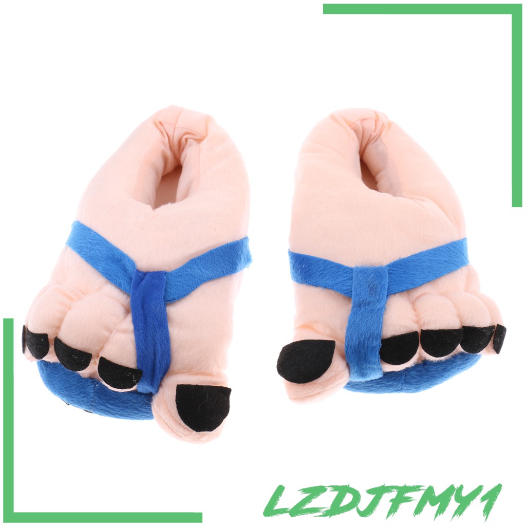 Dép Bông Mềm Giữ Ấm Ngón Chân To Hóa Trang Màu Đen Dành Cho Người Lớn