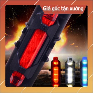 Đèn led báo hiệu gắn đuôi xe đạp có sạc freeship