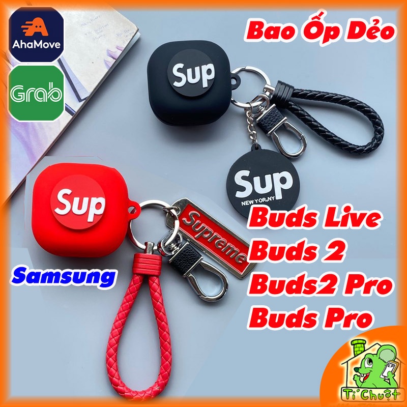 [Cao Cấp] Bao Ốp Galaxy Buds Pro/ Buds 2 Pro/ Buds 2/ Buds Live Silicon Dẻo Logo SUP Thời Trang