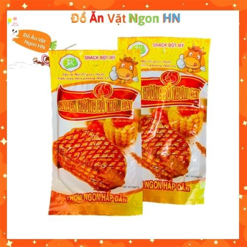 10 Gói Snack Hương Bò Thơm Cay Đồ Ăn Vặt Cổng Trường Cực Hot Giá Rẻ