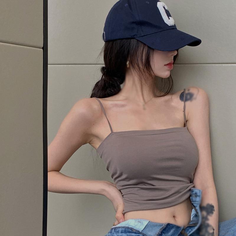 Áo tank top hai dây có mút độn 5 màu sắc