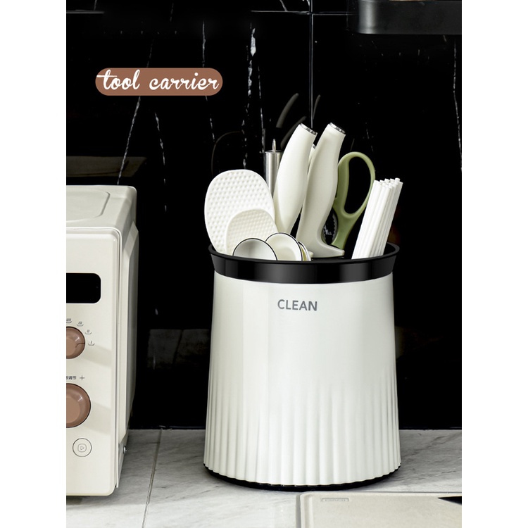 Only HOUSE Kệ Đựng Đũa Chia Ngăn Xoay Được Kiểu Đơn Giản