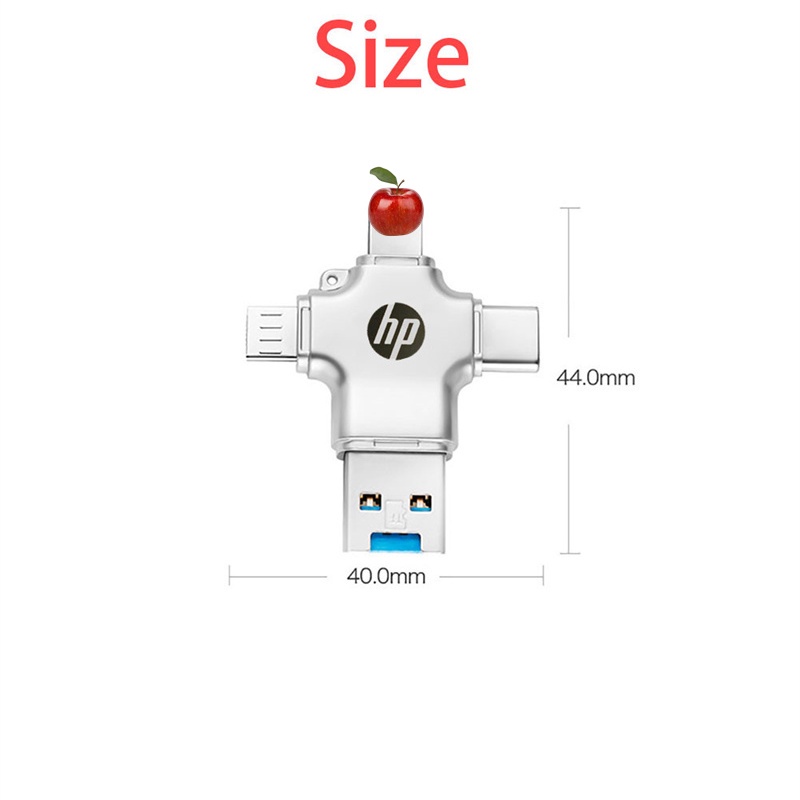 Usb 3.0 OTG HP 4 Trong 1 1TB 512GB 256GB 64GB Cho ĐiệN ThoạI MáY TíNh BảNg / Android / PC