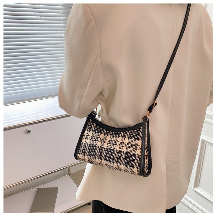 Túi xách JASMIN NOIR bằng vải canvas hình vuông thời trang cho nữ