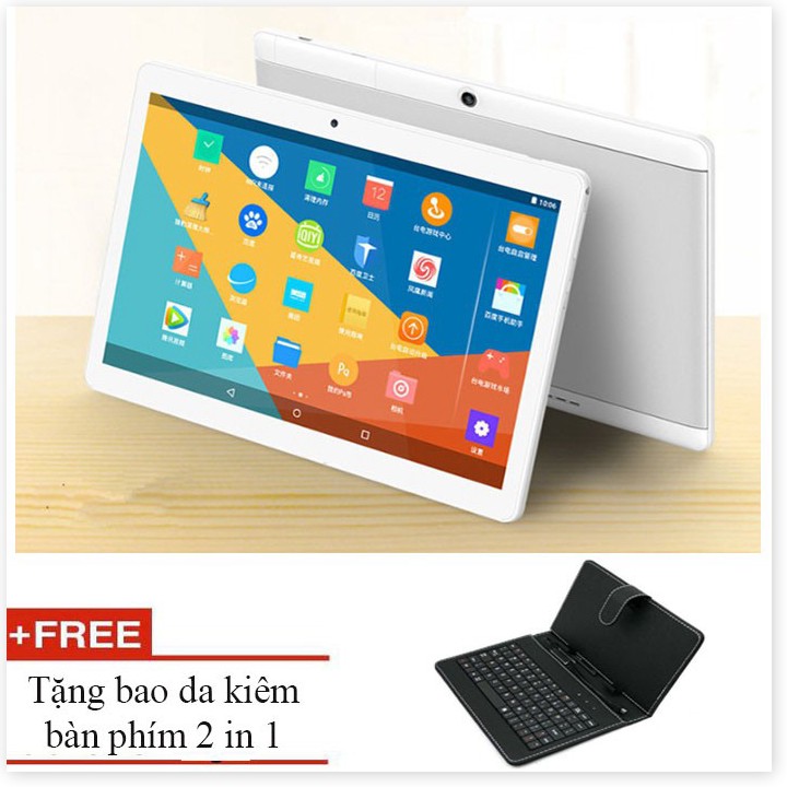 Máy tính bảng màn hình IPS 2K 10.6inch MTK6753 Ram 6G 128gb Dualsim 4G tặng bao da