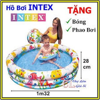 COMBO 10 BỂ BƠI PHAO BƠI HÌNH TRÒN 3 CHI TIẾT INTEX (1 BỂ +1 BO)