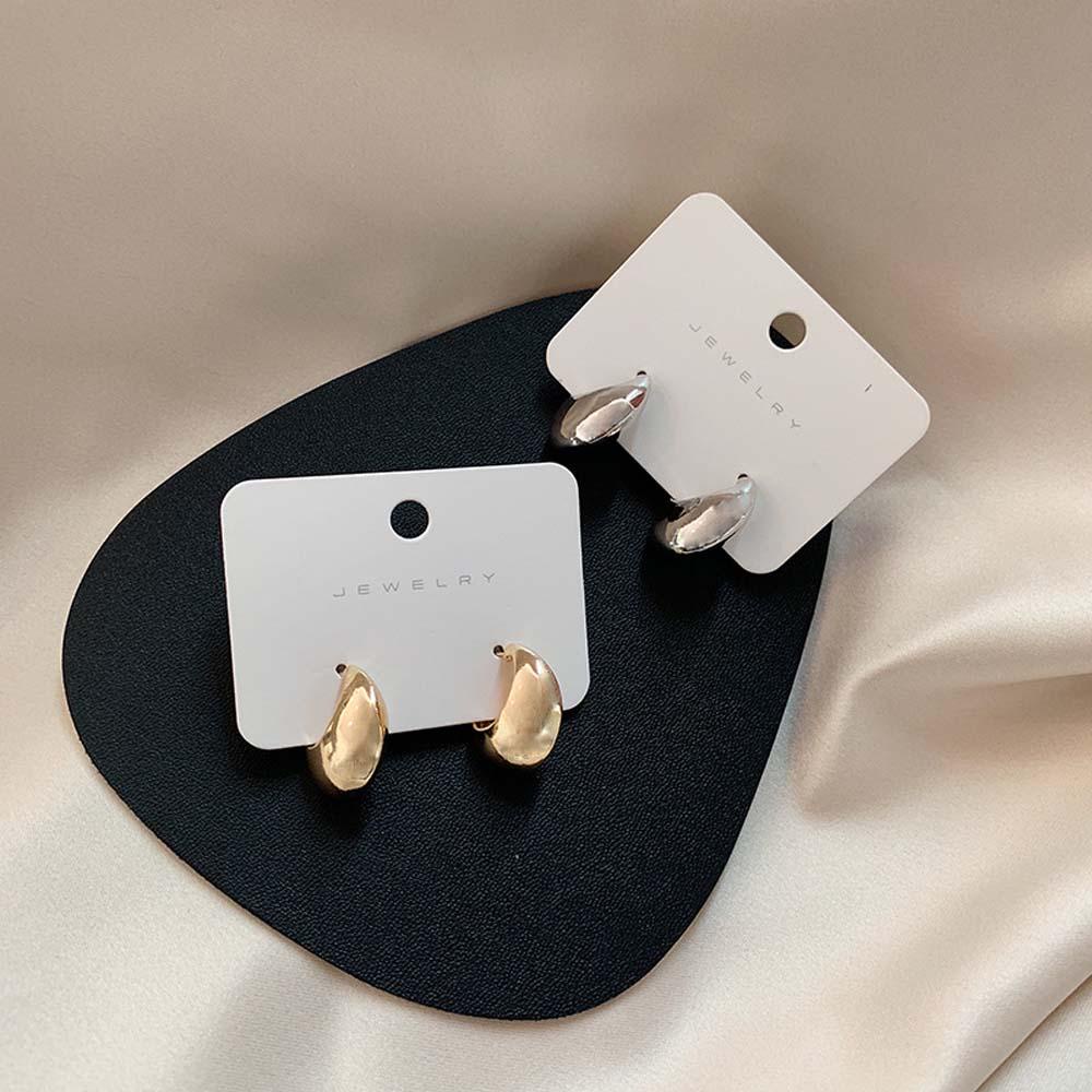 EXPEN Bông Tai Hình Tròn Đơn Giản Thời Trang Cho Nữ