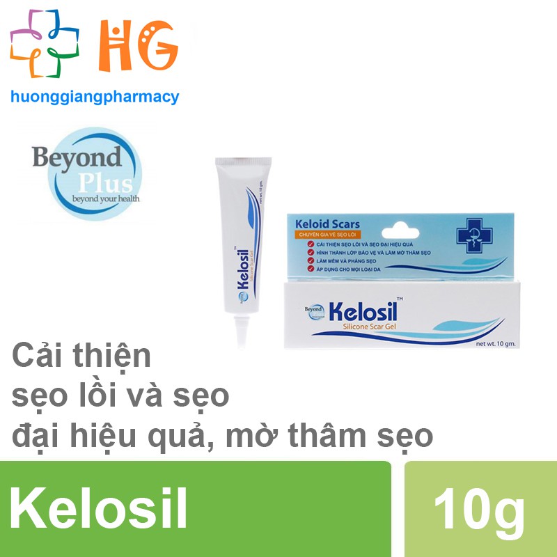 Gel  mờ sẹo lồi Kelosil và phẳng sẹo (Tub 10g)