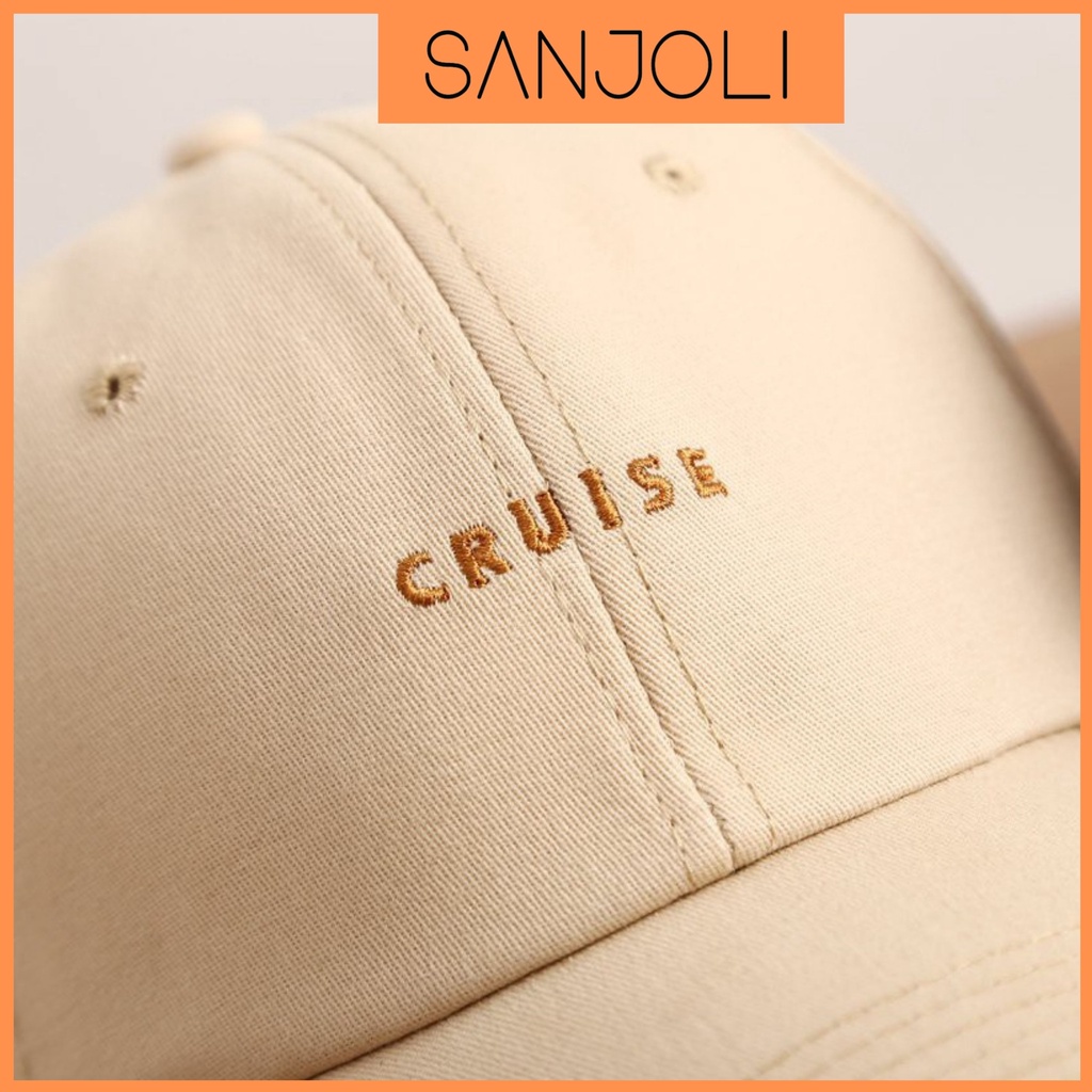 Mũ lưỡi trai C SANJOLI Nón kết thêu chữ CRUISE chất kaki cao cấp form unisex nam nữ NO005