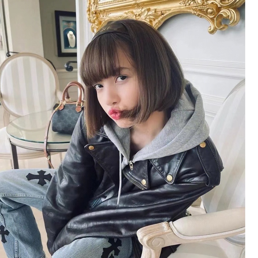 No BOX - Băng Đô Đồng Thau Màu Tối In Hình Rùa Acetate Và Vàng