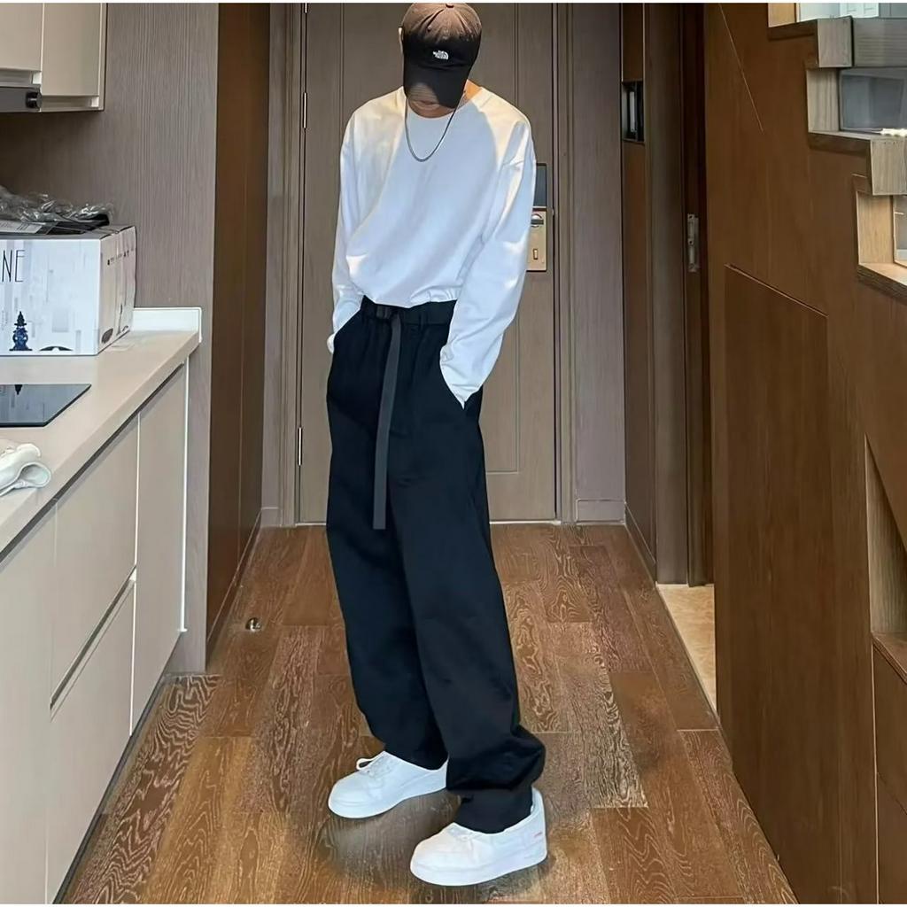 Quần ống rộng Màu Sắc Đơn Giản Thời Trang Mùa Hè