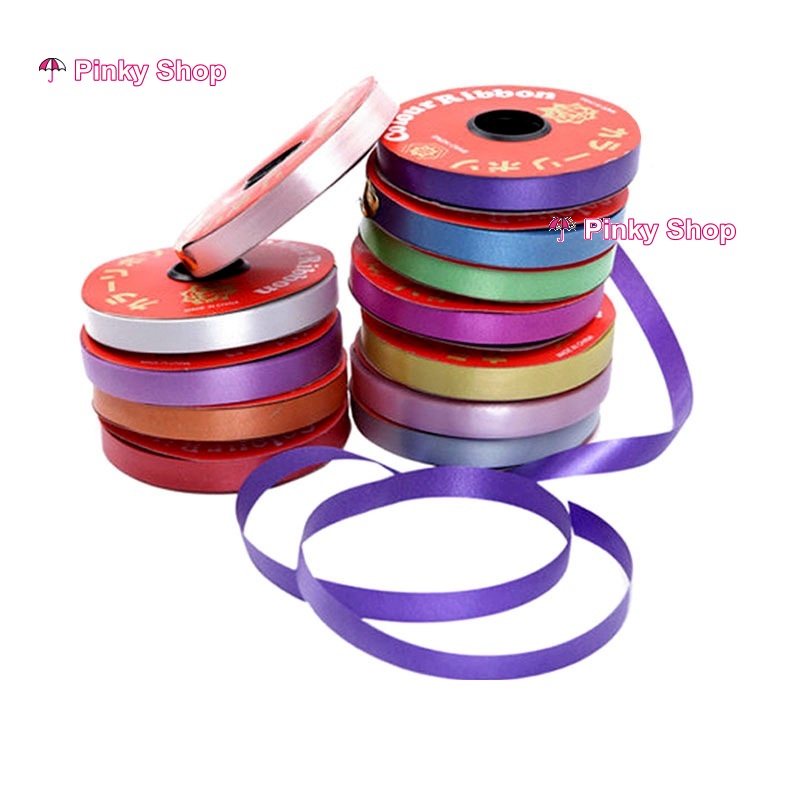 Ruy băng nhựa 1cm 2cm, 3cm làm nơ, phụ kiện trang trí giá rẻ nhiều màu làm phụ kiện handmade Pinky Shop mã RBN01
