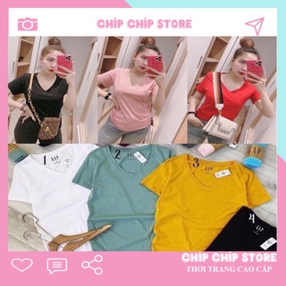Áo phông thun nữ rộng đẹp GAP cổ tim siêu hot Chipstore CT20