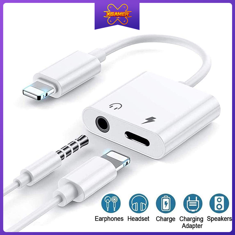 XGamer iphone Audio Adapter 2 in 1 /4 In 1 Lightnng to 3.5mm ios Splitter for IPhone 6/6S/7/7 plus/8/8plus/11/X/XR