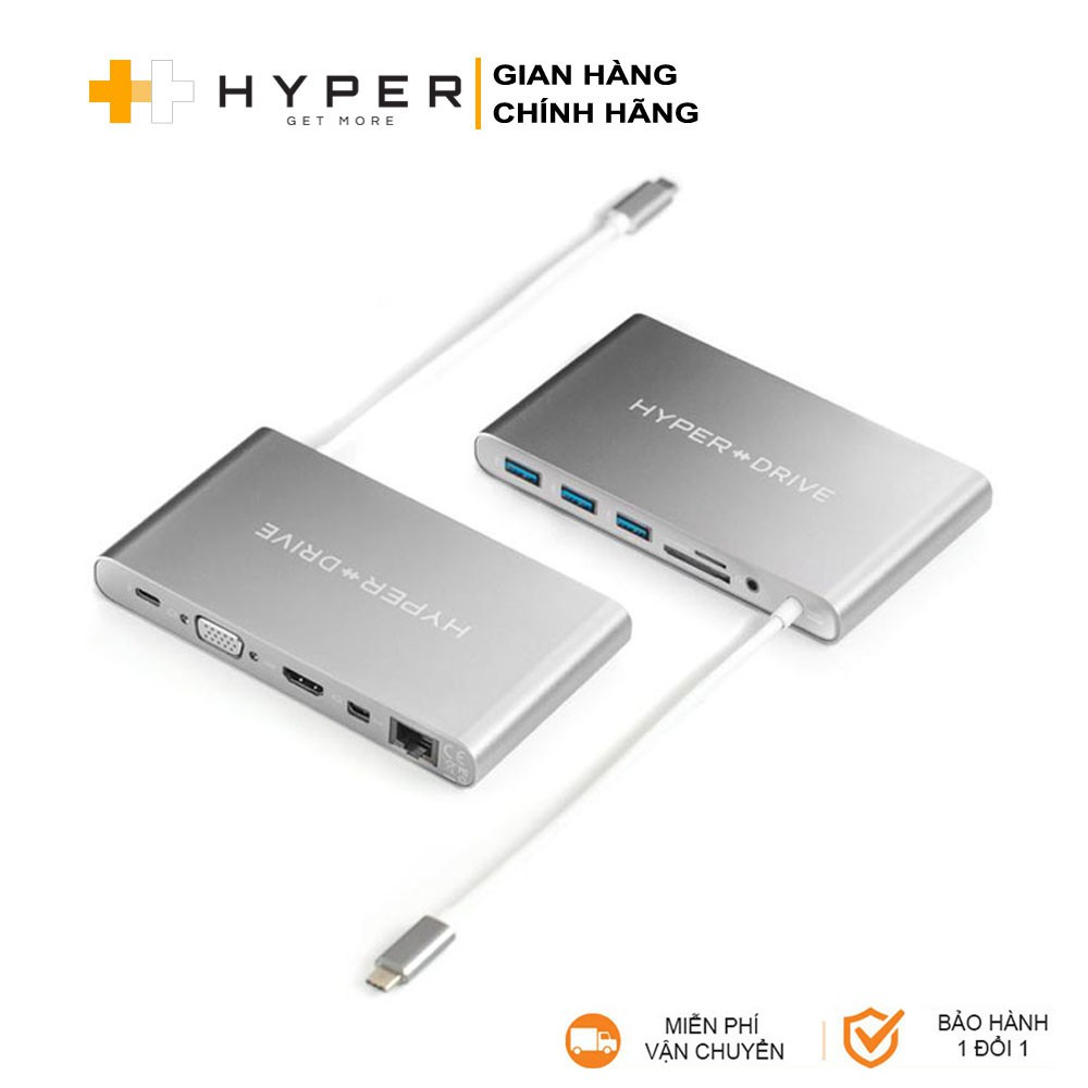 Cổng chuyển HYPERDRIVE ULTIMATE USB-C HUB FOR MACBOOK PRO, PC &amp; DEVICES 11port - (GN30)