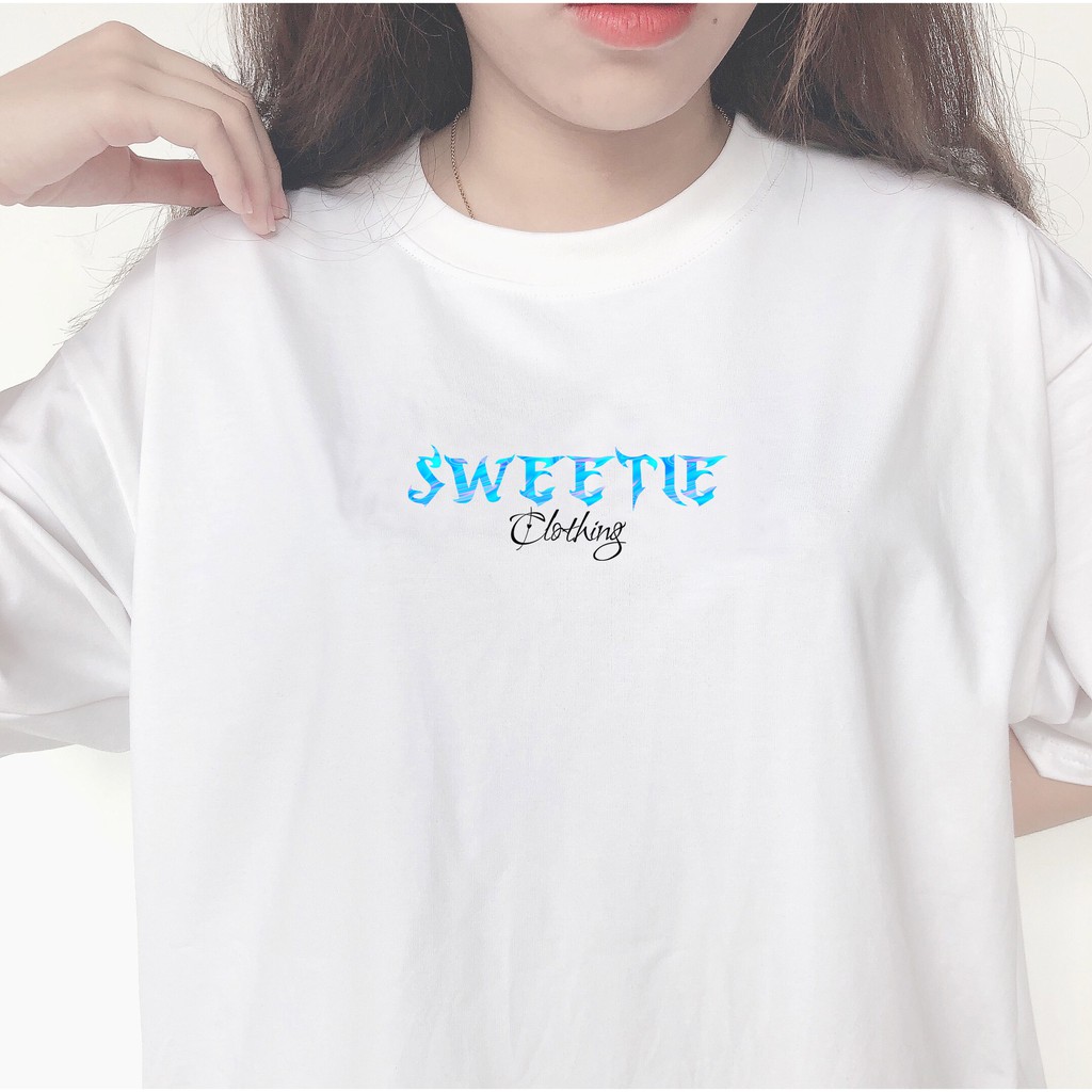 Áo thun SWEETIE BLUE Tee - Trắng - Unisex - Full Box