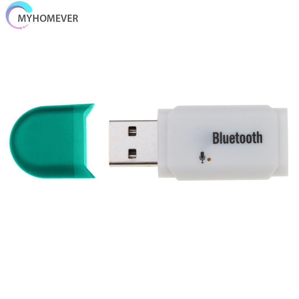 myhomever Bluetooth 5.0 Mini USB Wireless Adapter Audio Stereo Receiver Car Kit w/Mic